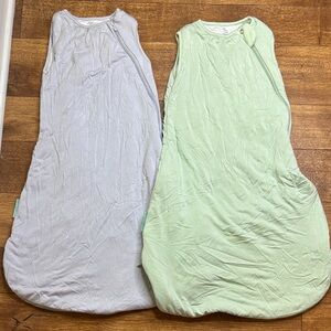 PurComfy Luxedream Bamboo Sleep Sack Bundle Size S 3-6mo 1.0 TOG Blue/Gray Green
